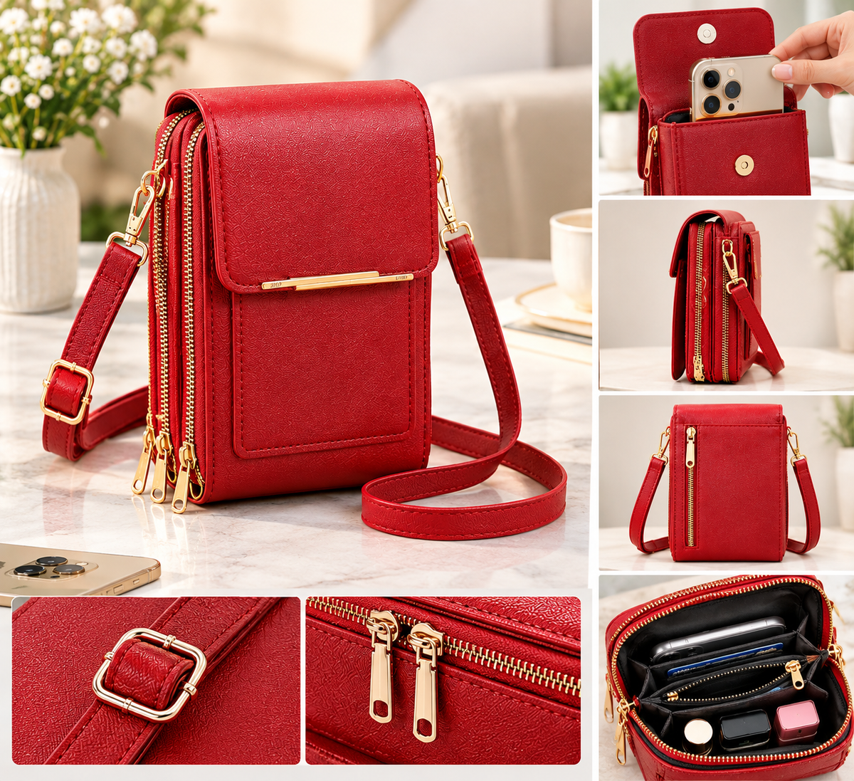 Women's Touch Screen Mobile Phone Messenger bag