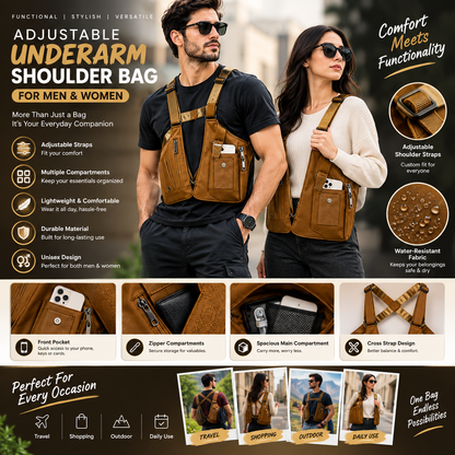Adjustable Underarm Shoulder Bag for Men & Women