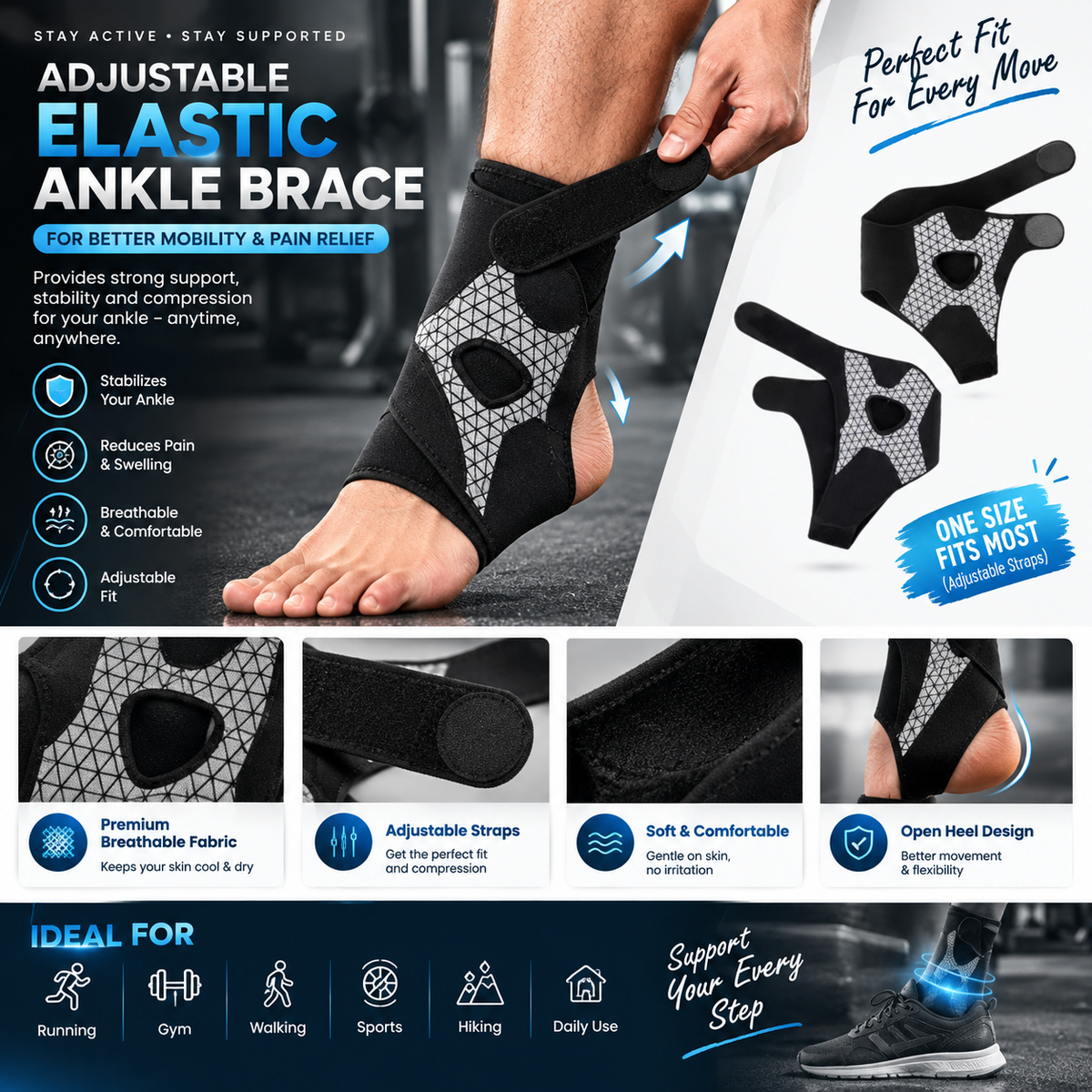 Adjustable Elastic Ankle Brace