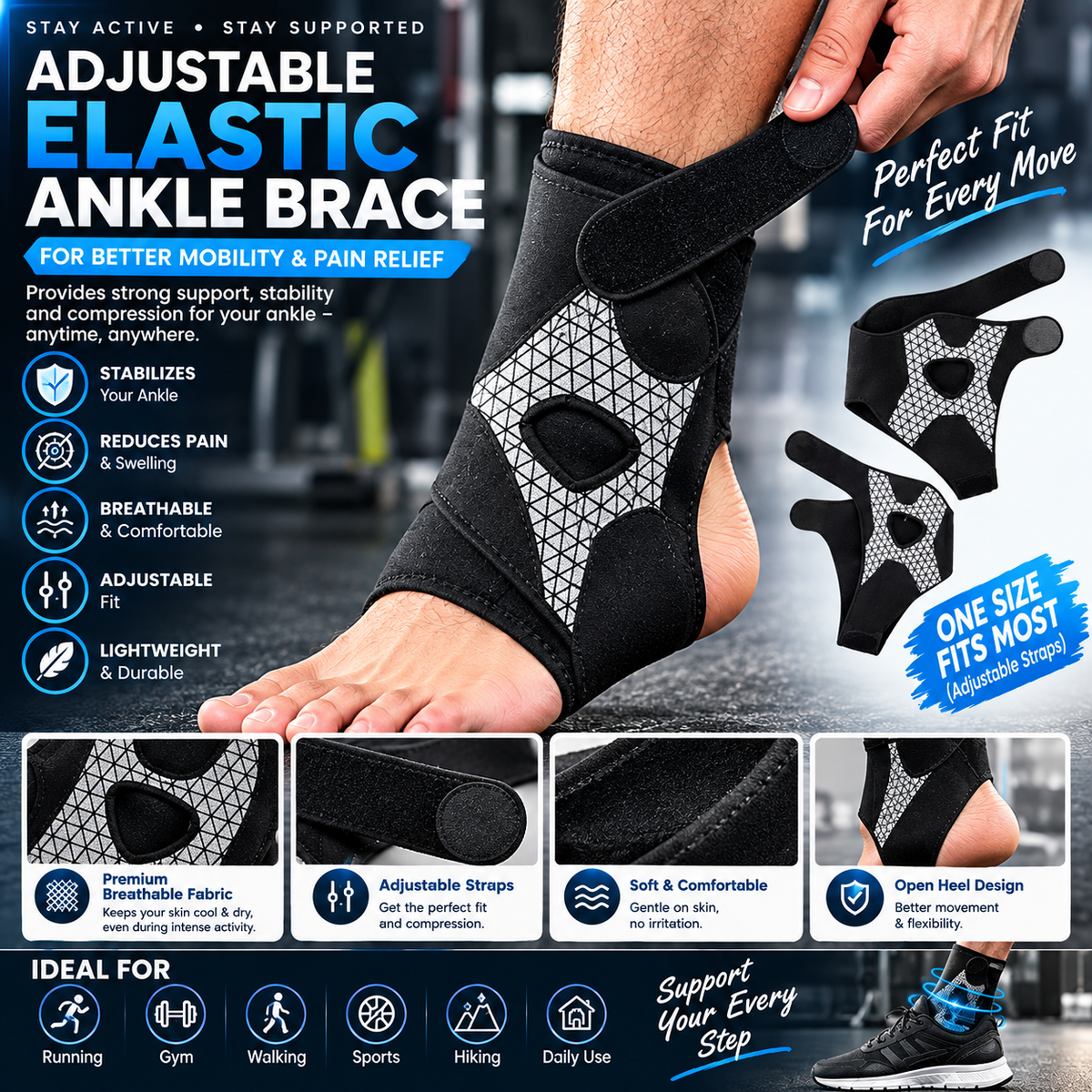 Adjustable Elastic Ankle Brace