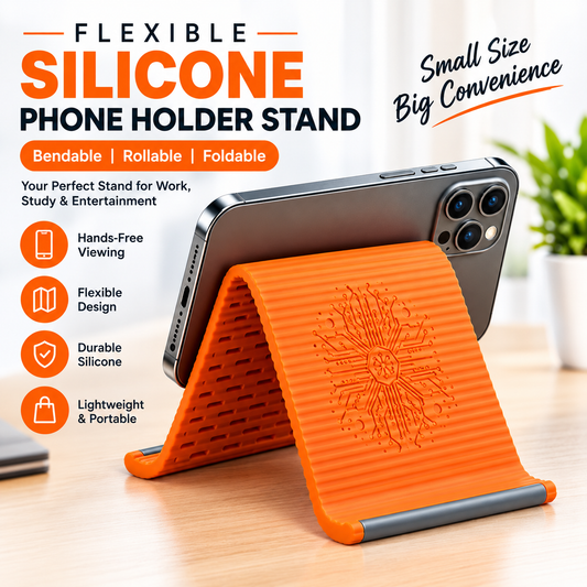 Flexible silicon Phone holder stand,